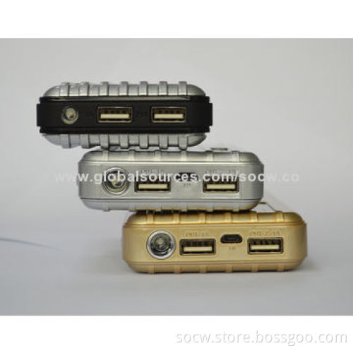 Colorful Dual-USB Power Banks with Luggage Case Design
